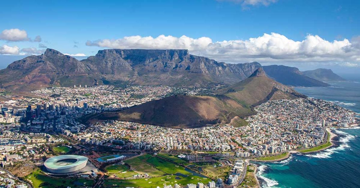 Cape Town aerial view South Africa